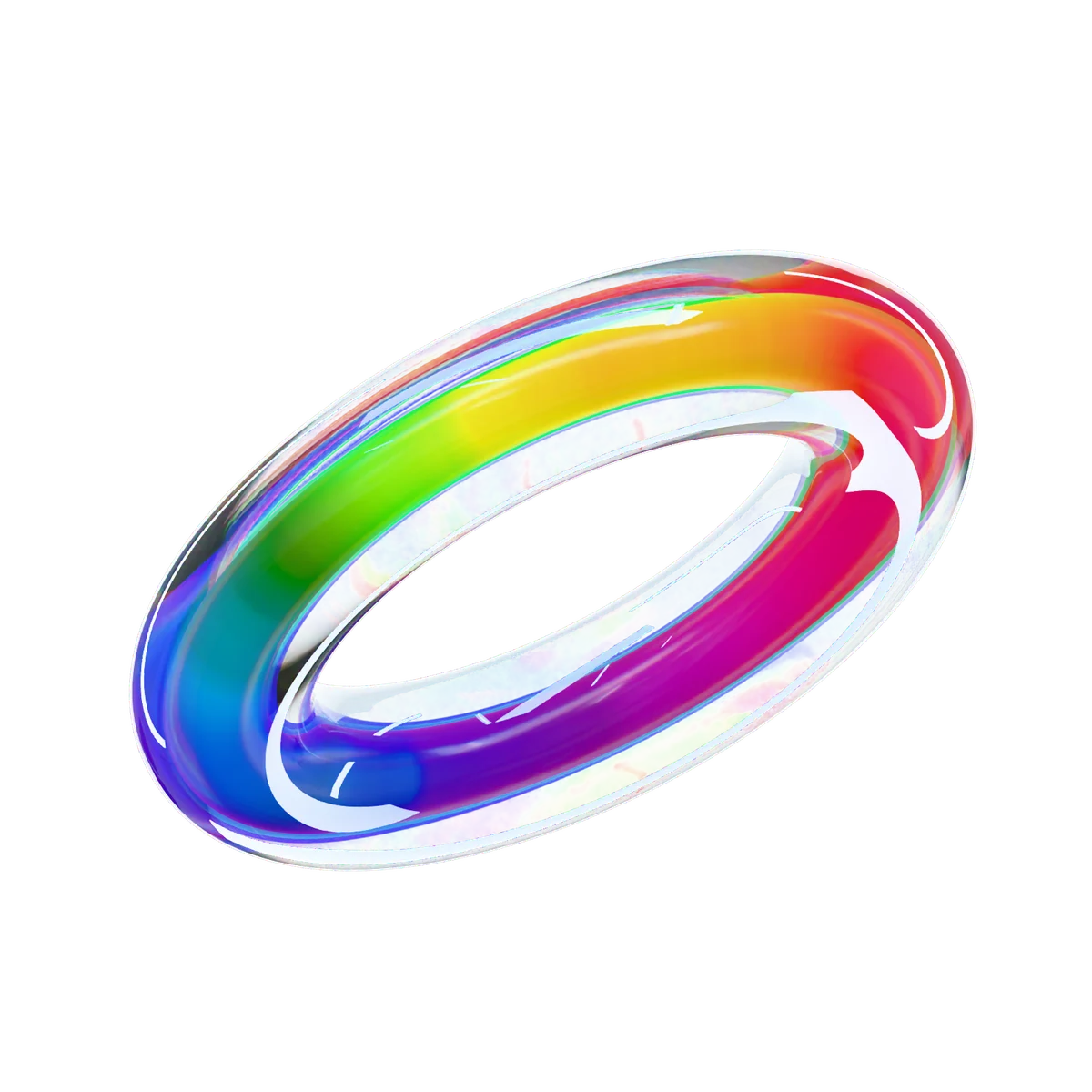 The arc360 glass ring with its spectrum core