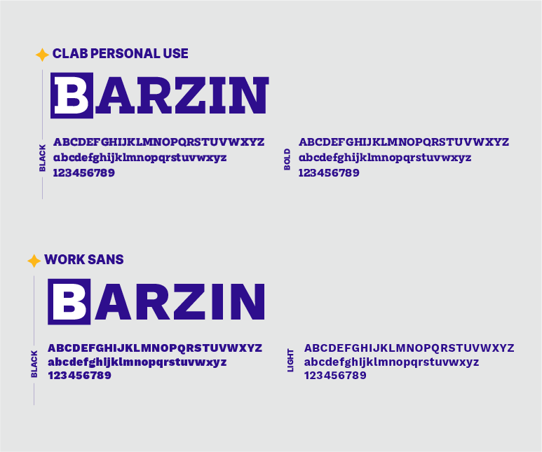 Barzin: Type specimen