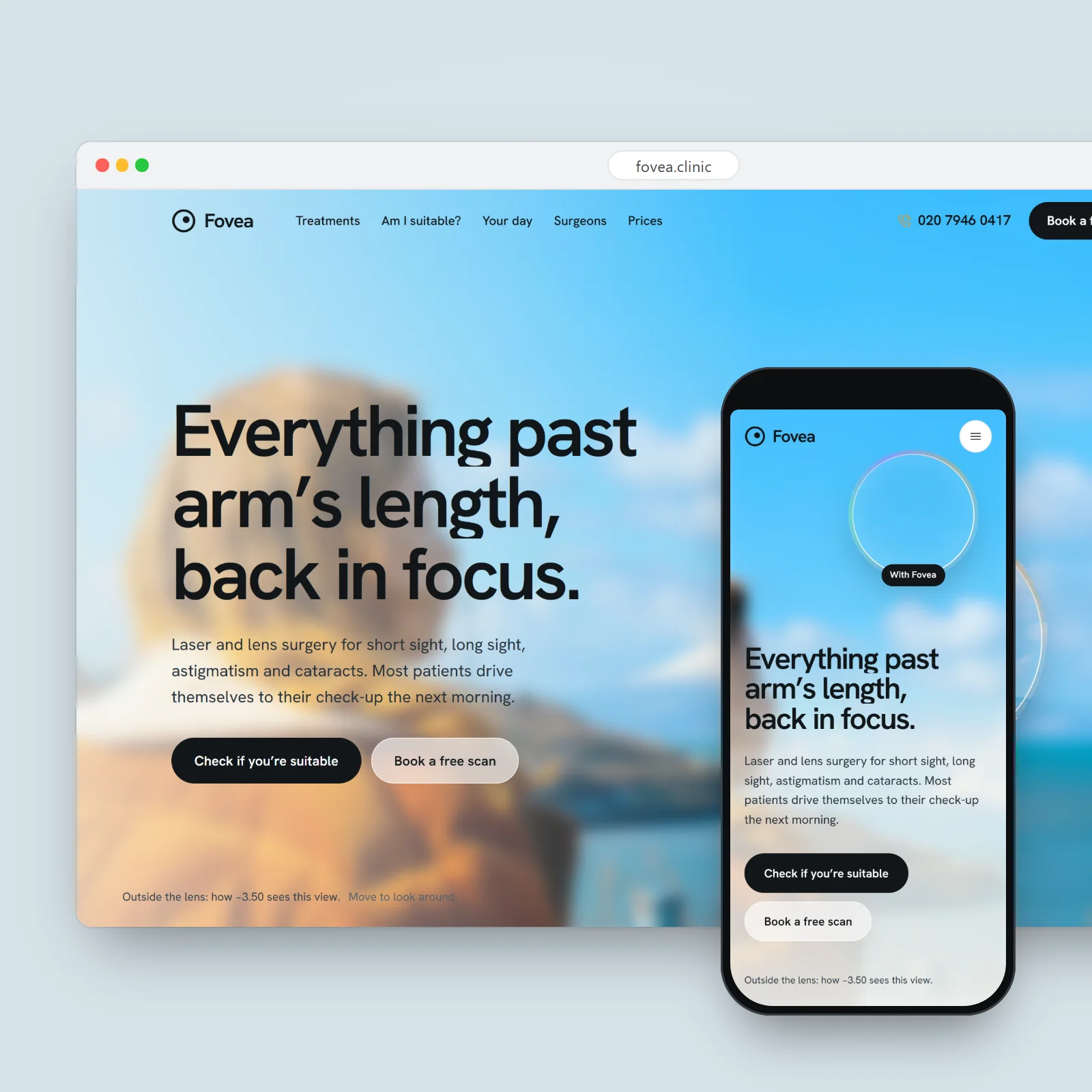 Fovea website design