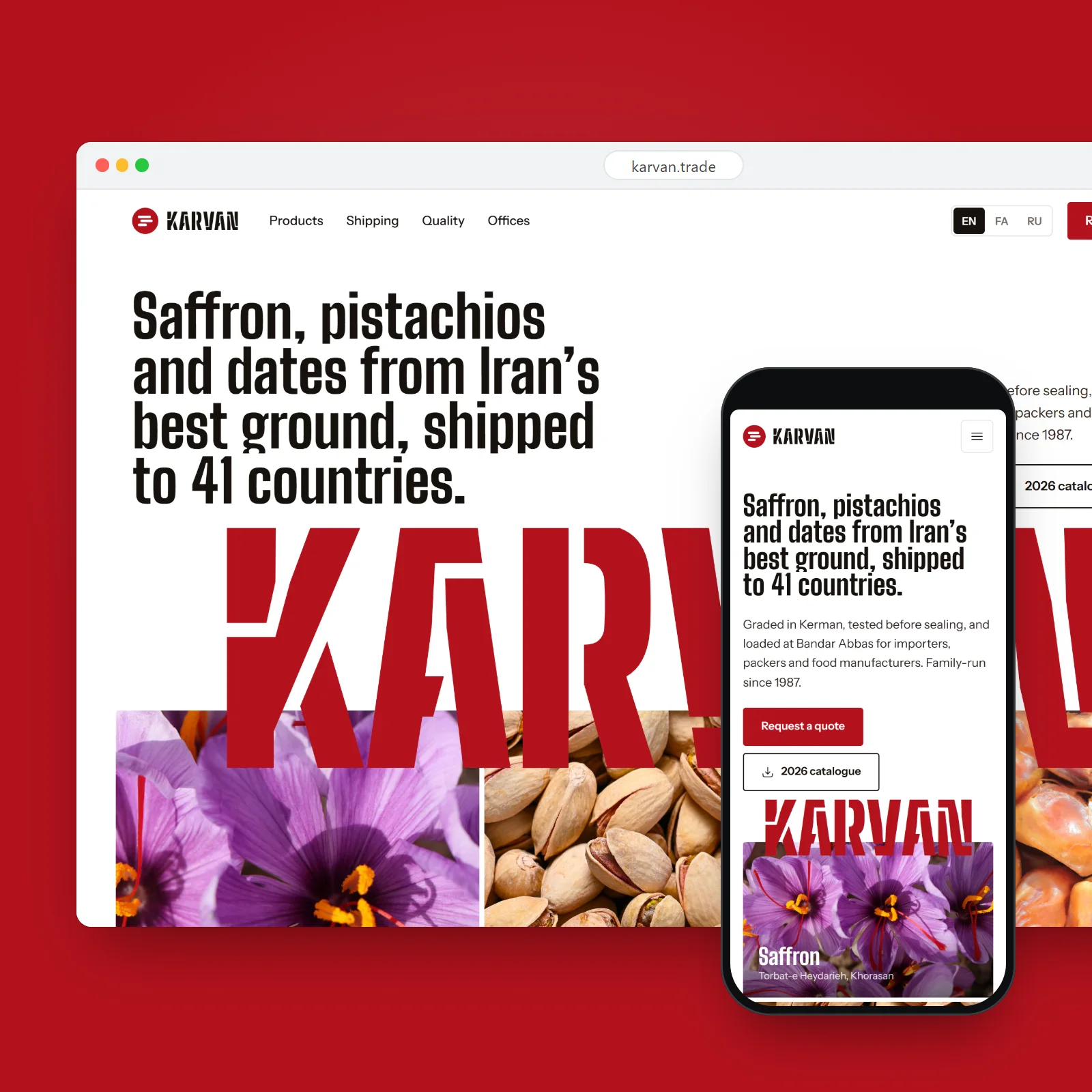 Karvan website design