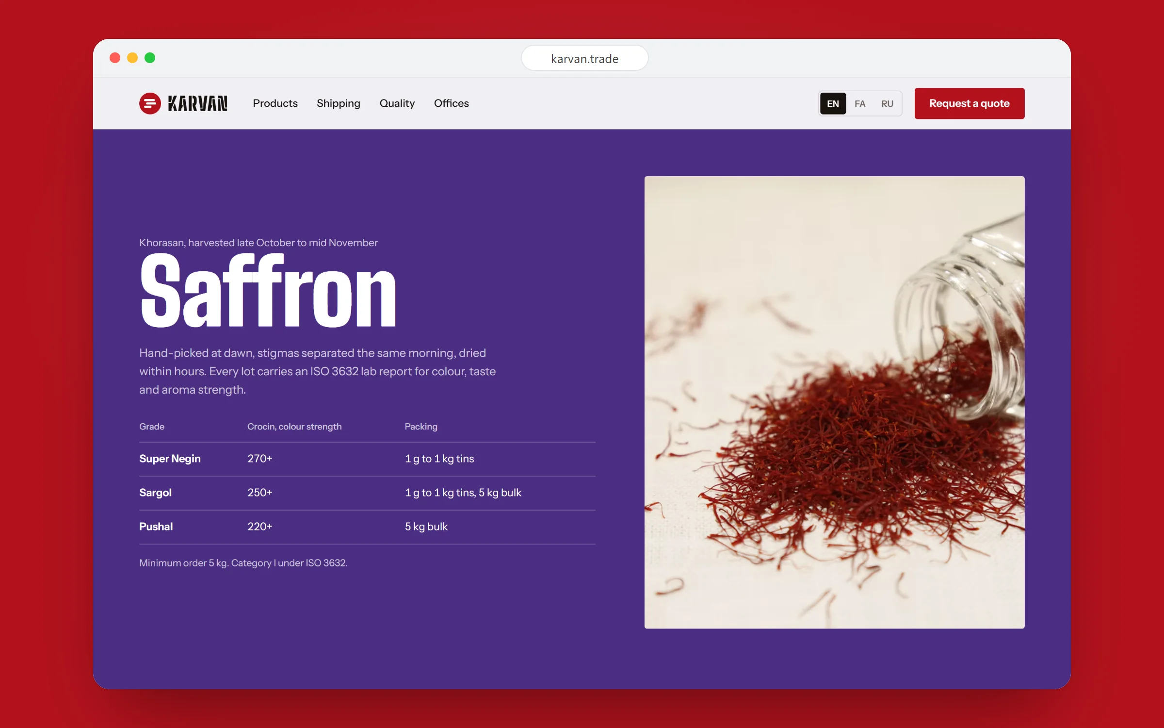 Karvan: Saffron