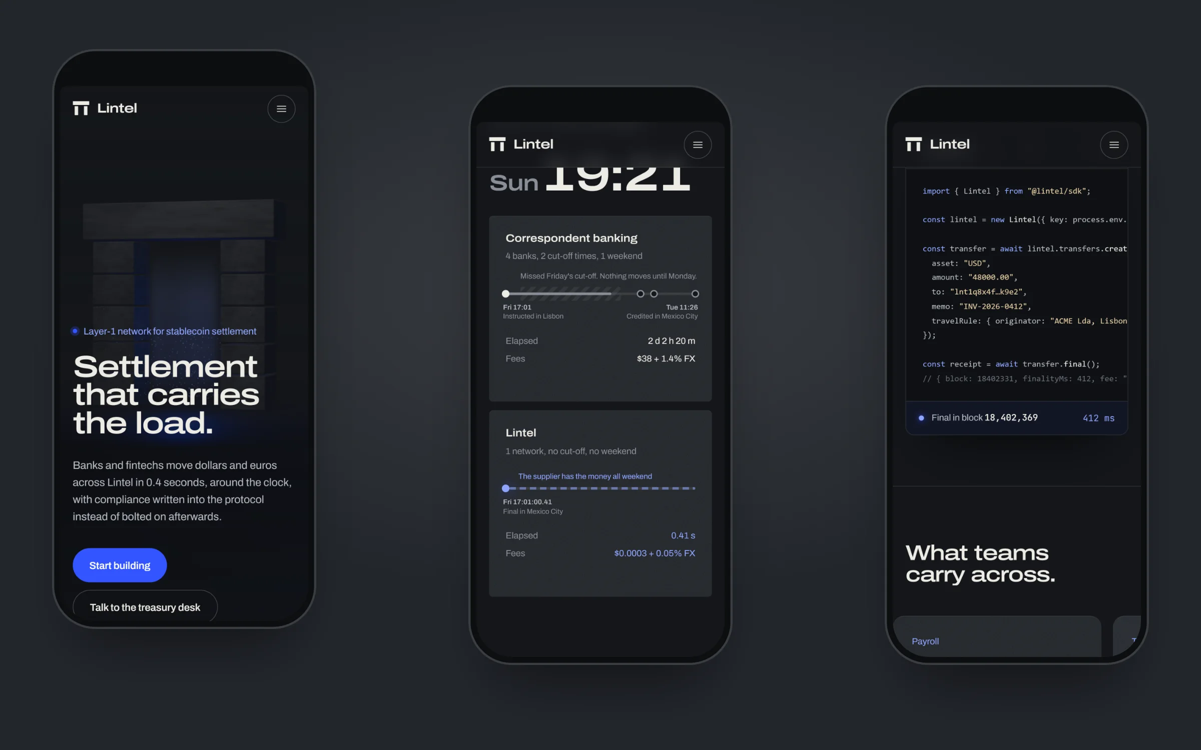 Lintel: The mobile site